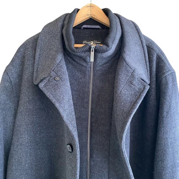 Men's 4X Wool Coat Gray PRONTO UOMO P-Coat Single-Breasted Classic Preppy Warm - Picture 5 of 16